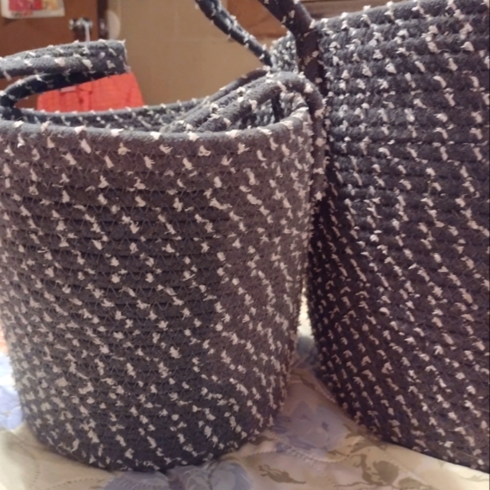 2 Haystack Mountain Coiled Rope Storage Baskets